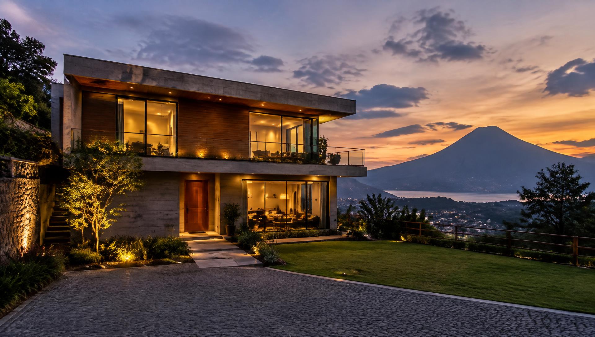 Casa moderna en el altiplano guatemalteco